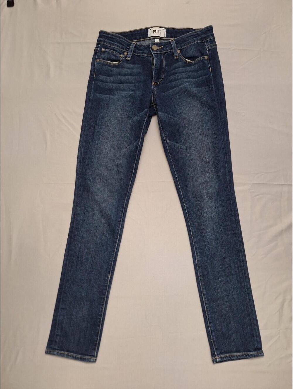 PAIGE Women’s 24 Skyline Ankle Peg Stretchy Dark Slim Skinny Jeans